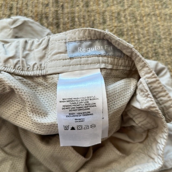 Columbia OmniShade Sun Protection Cargo Pants Sz 30x30 regular fit khaki nylon - Picture 6 of 8